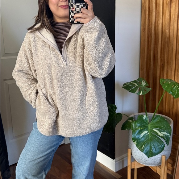 Haven Well Within Sherpa Half Zip Hoodie. Size M - Picture 8 of 9